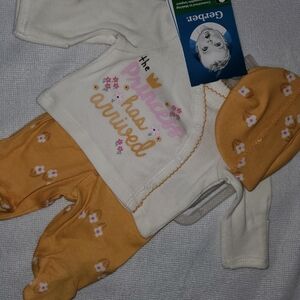 Gerber Preemie 3 piece (girl) Outfit